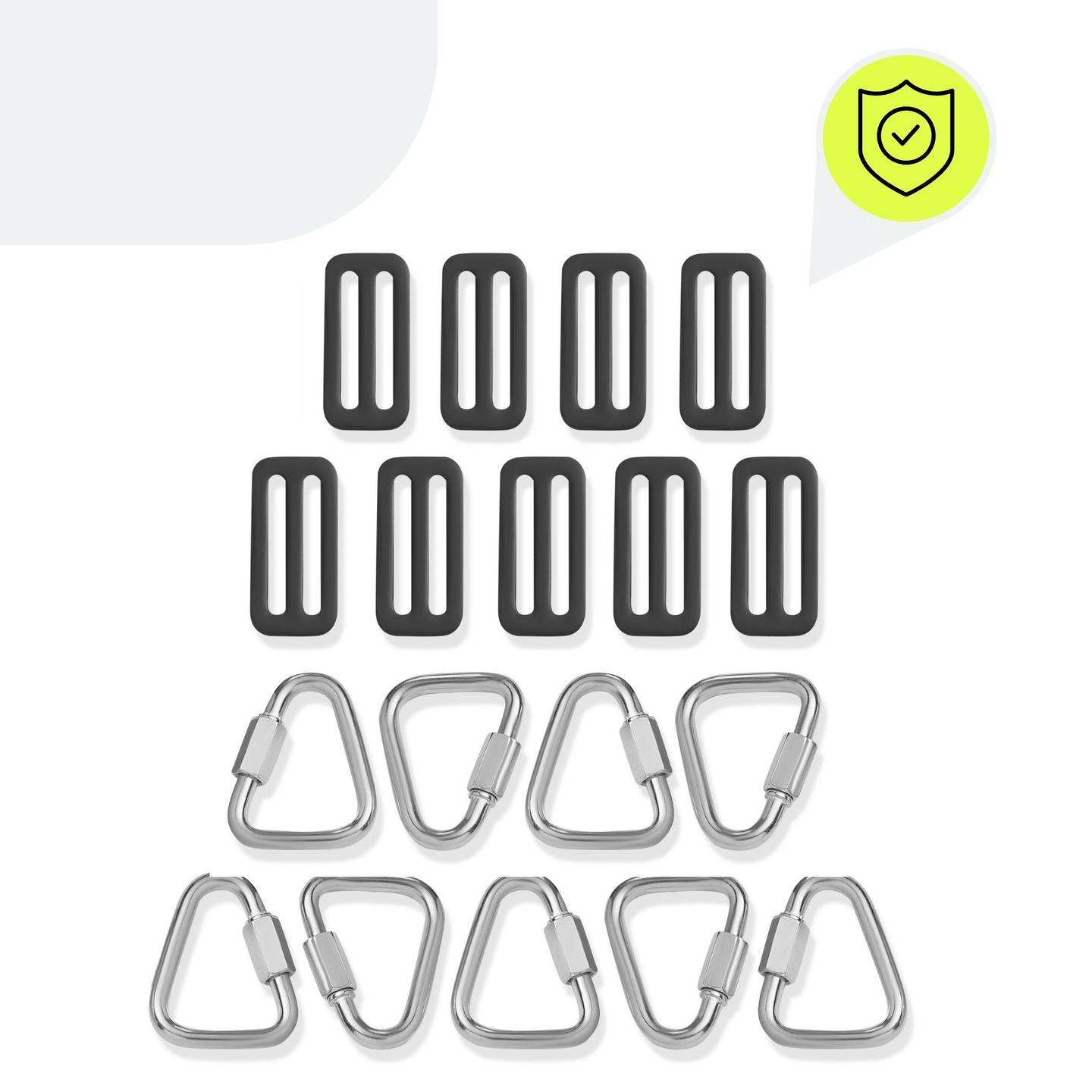 Ninja-forhindringsbane til børn - HyperMotion slackline-sæt - 7 forhindringer