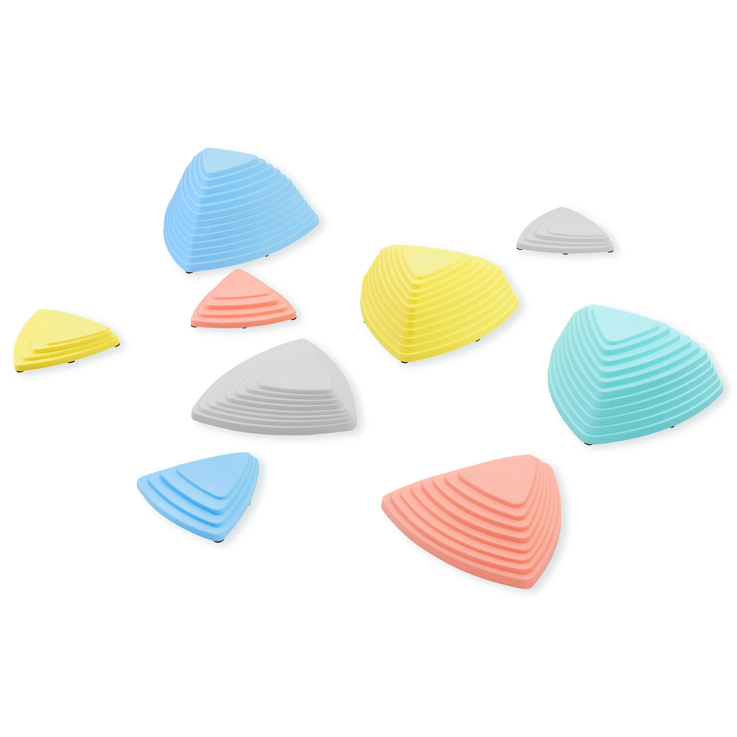 Farverige balancesten - 9 stk