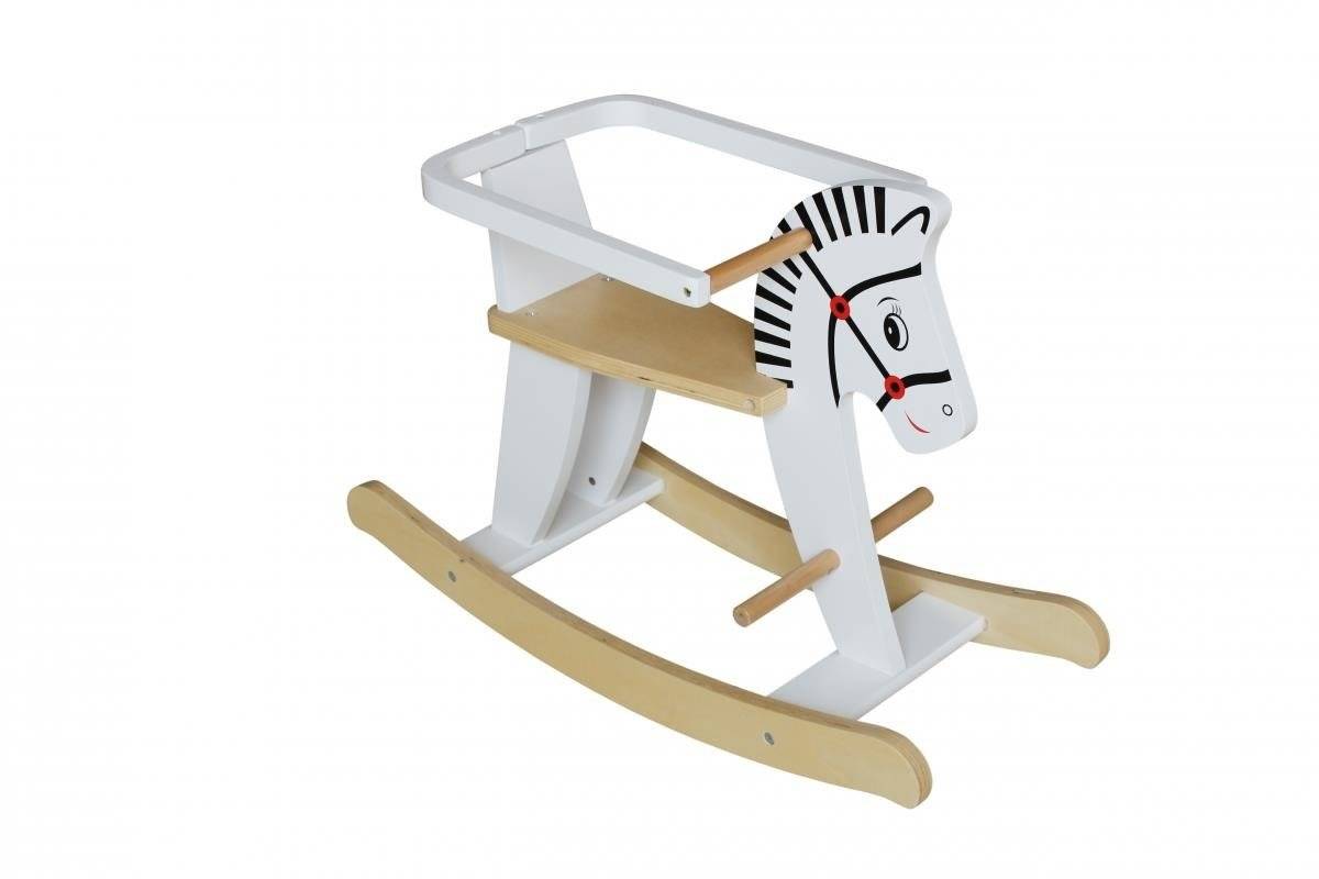 Gyngehest af træ med rækværk K11