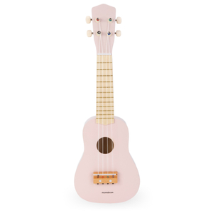 Træguitar til børn - ukulele - pink farve