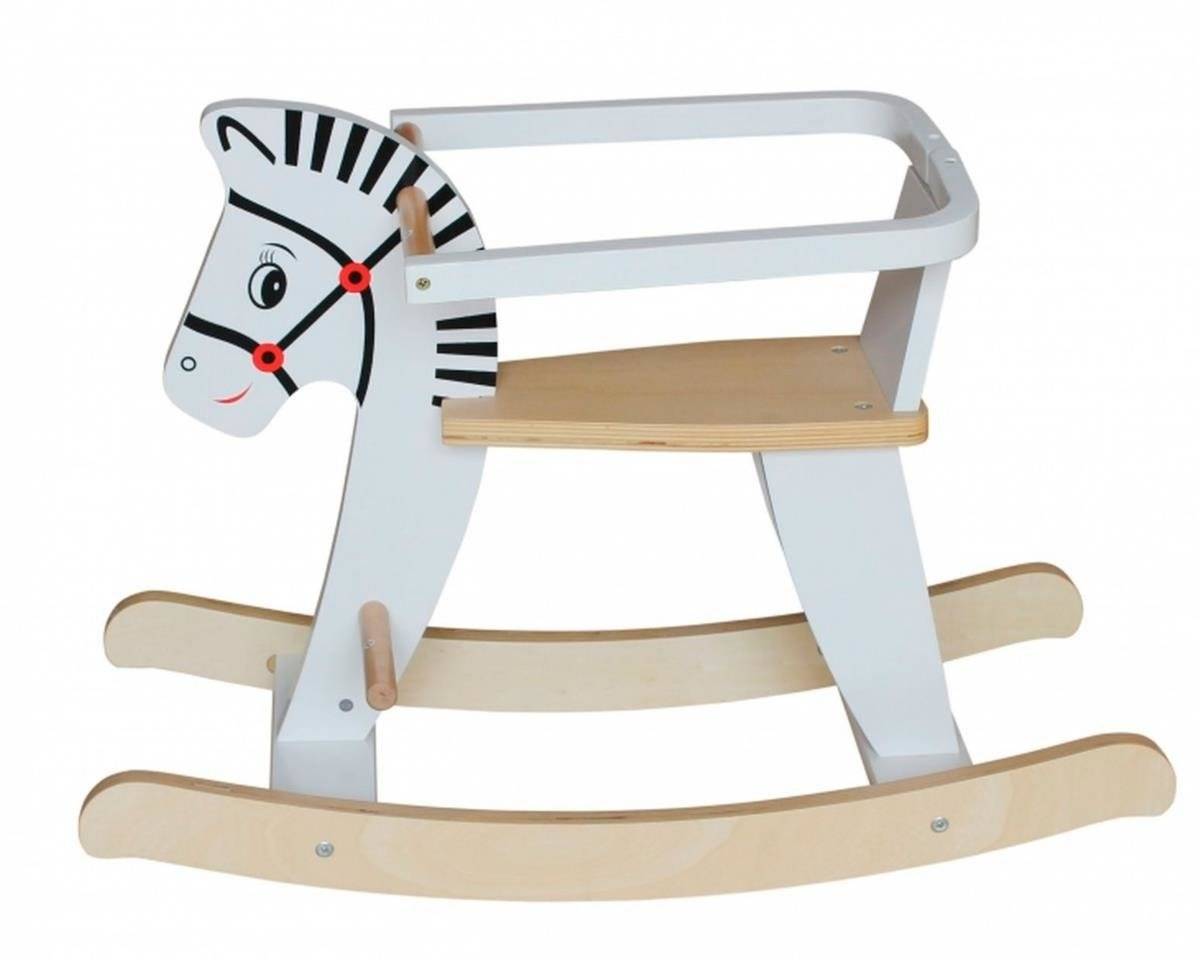Gyngehest af træ med rækværk K11