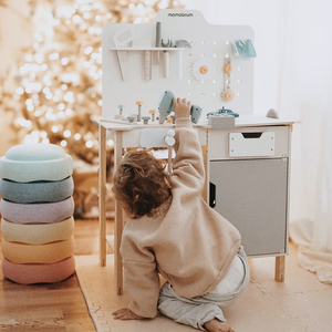 XXL Stort træværksted med værktøj - gør-det-selv-sæt, 74 elementer