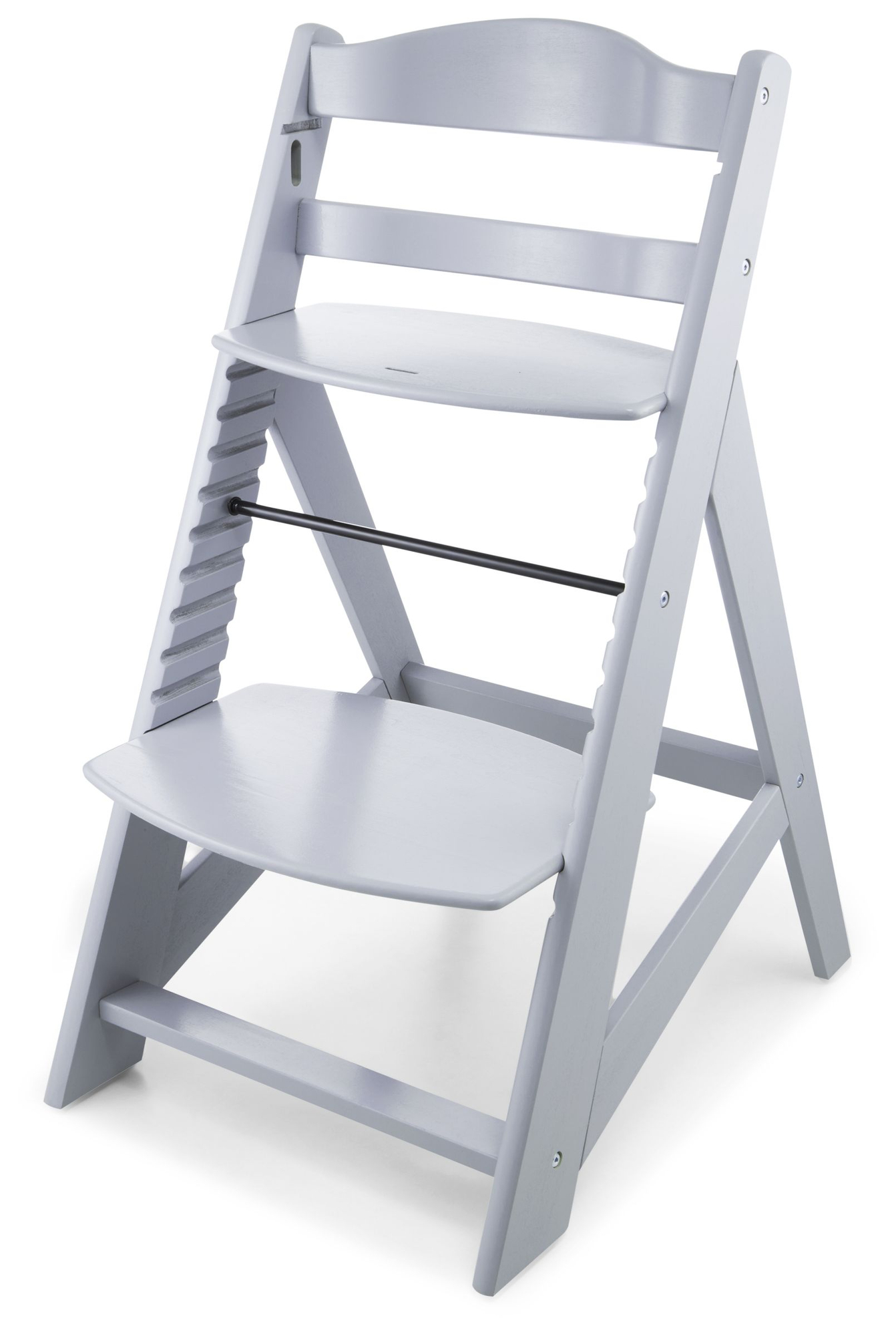 Træfodringsstol Moby-System WOODY - grå farve