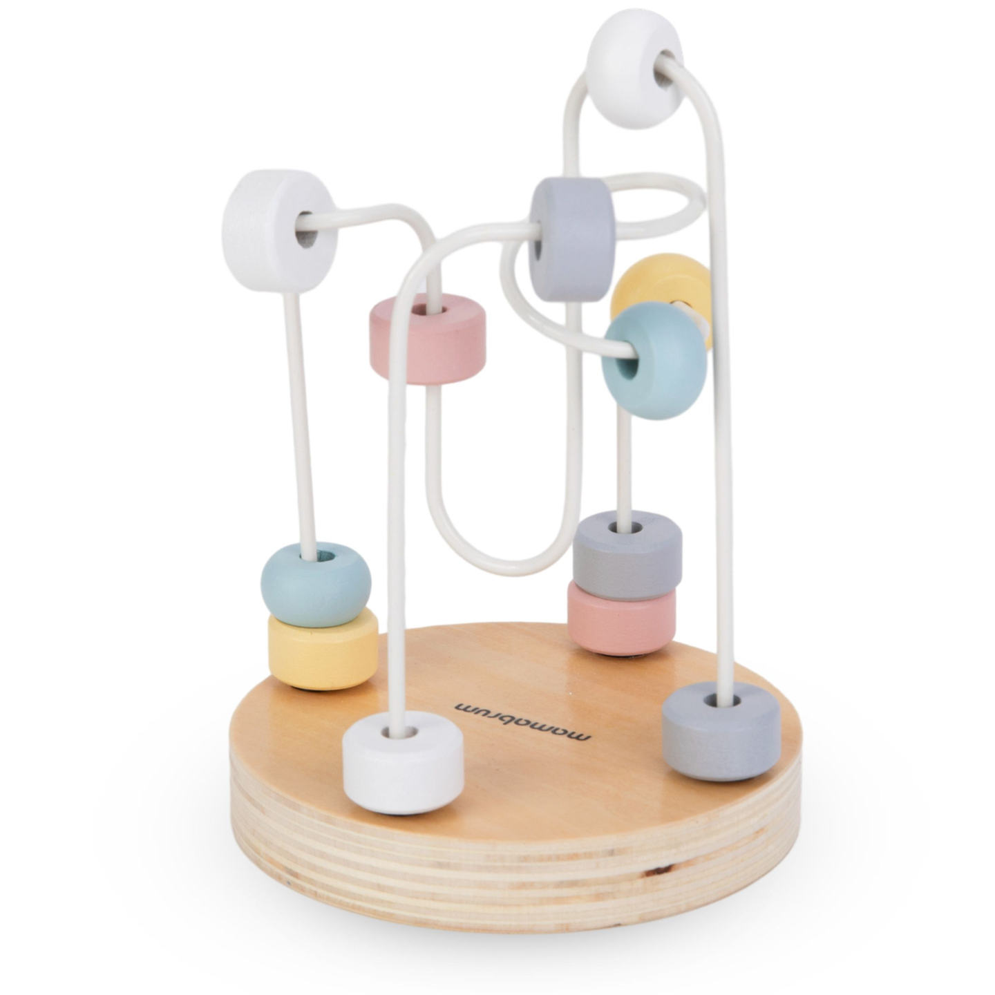 Sæt med trælegetøj - farverigt fletværk, pyramidehjort, sorteringspingvin