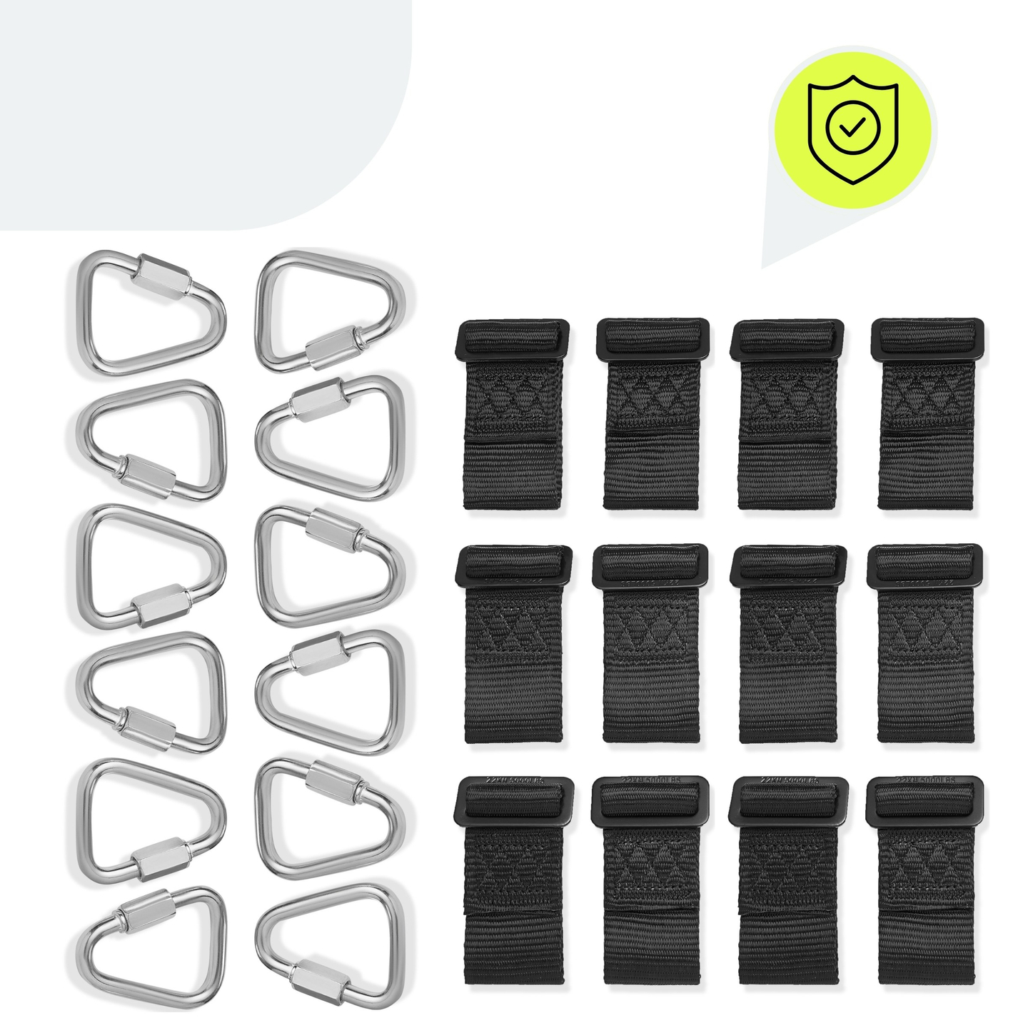 Ninja-forhindringsbane til børn - HyperMotion slackline-sæt - 9 forhindringer