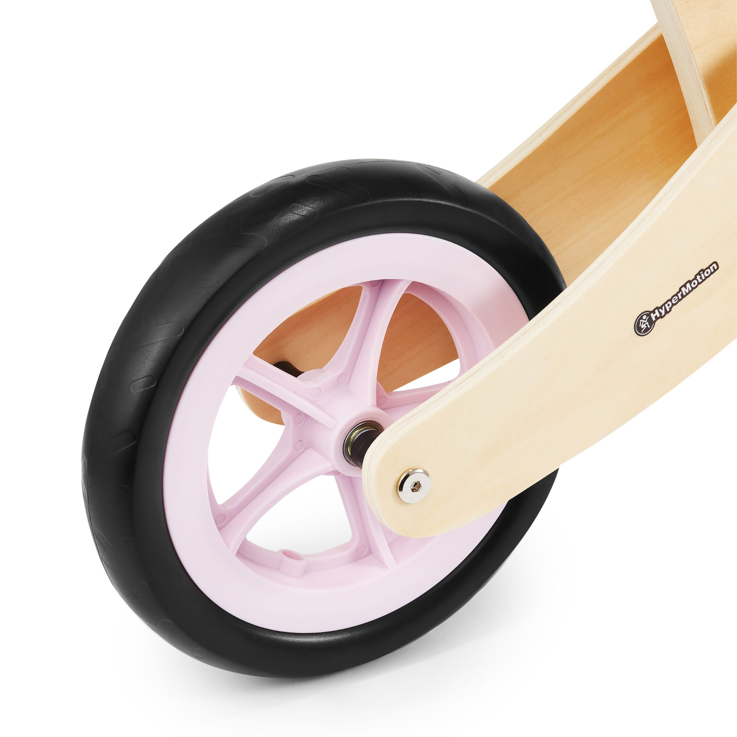 Trehjulet cykel og balancecykel i træ 2in1 - HyperMotion PERCY - pink