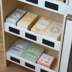 Grøntsagsmarked i træ - stor XXL-bod, butik med legekasseapparat