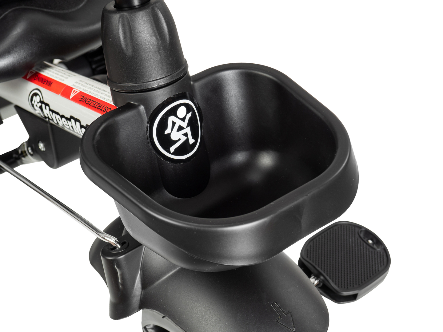 HyperMotion TOBI VECTOR trehjulet cykel - evigt oppustelige hjul + skubbebøjle. Farve: lysegrå.