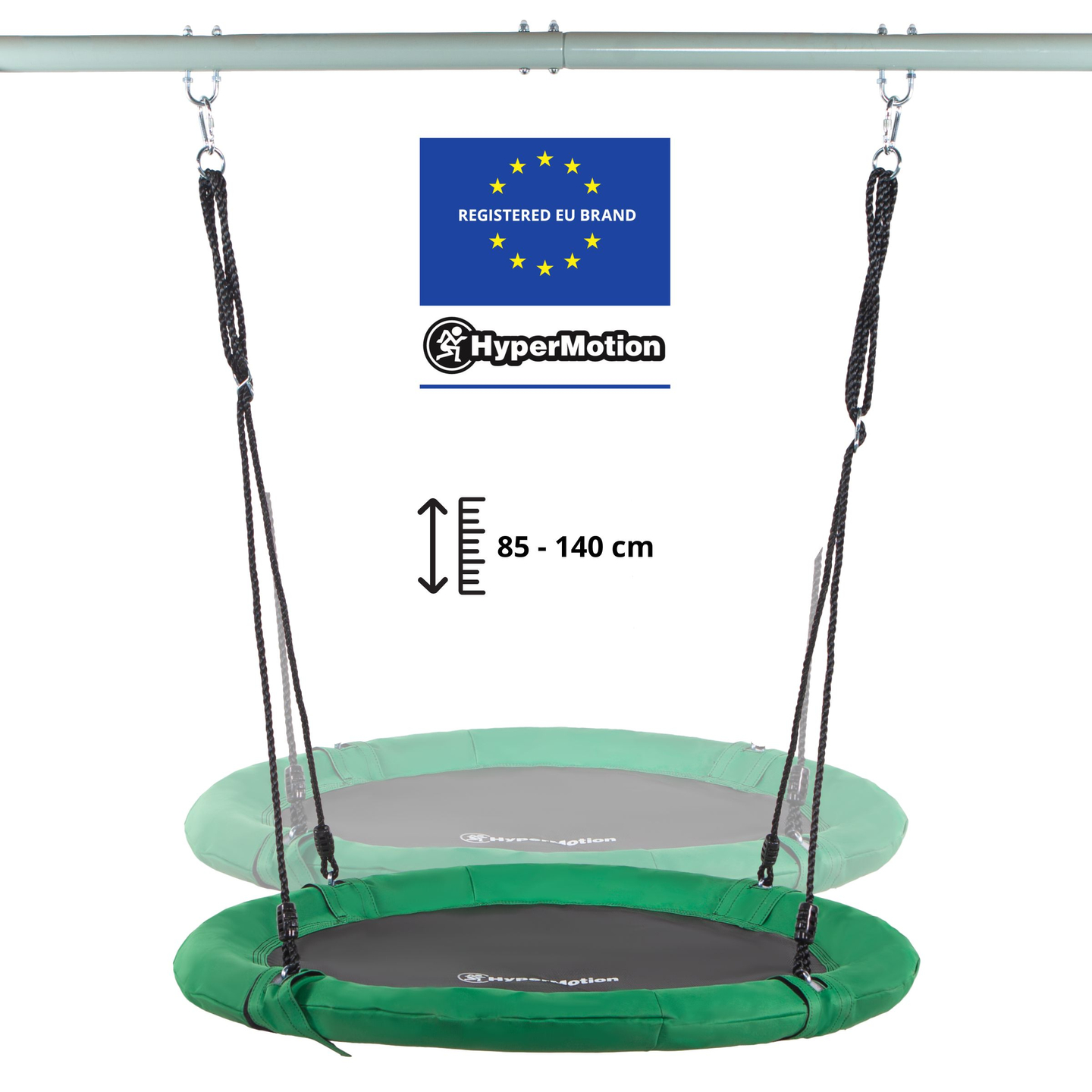 Havegynge af typen storkerede med stel og reb