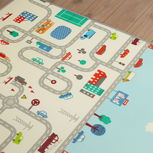 Dobbeltsidet skummåtte XXL - rulle 2 CM (vej og zigzags)