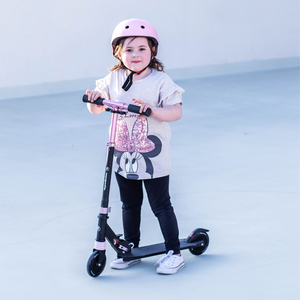 Tohjulet scooter med støddæmper WALLY 4-9 år fra HyperMotion sort-rosa