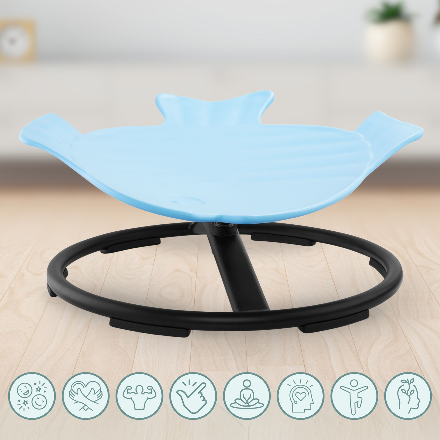 Mini-karrusel til børn Fisk - blå