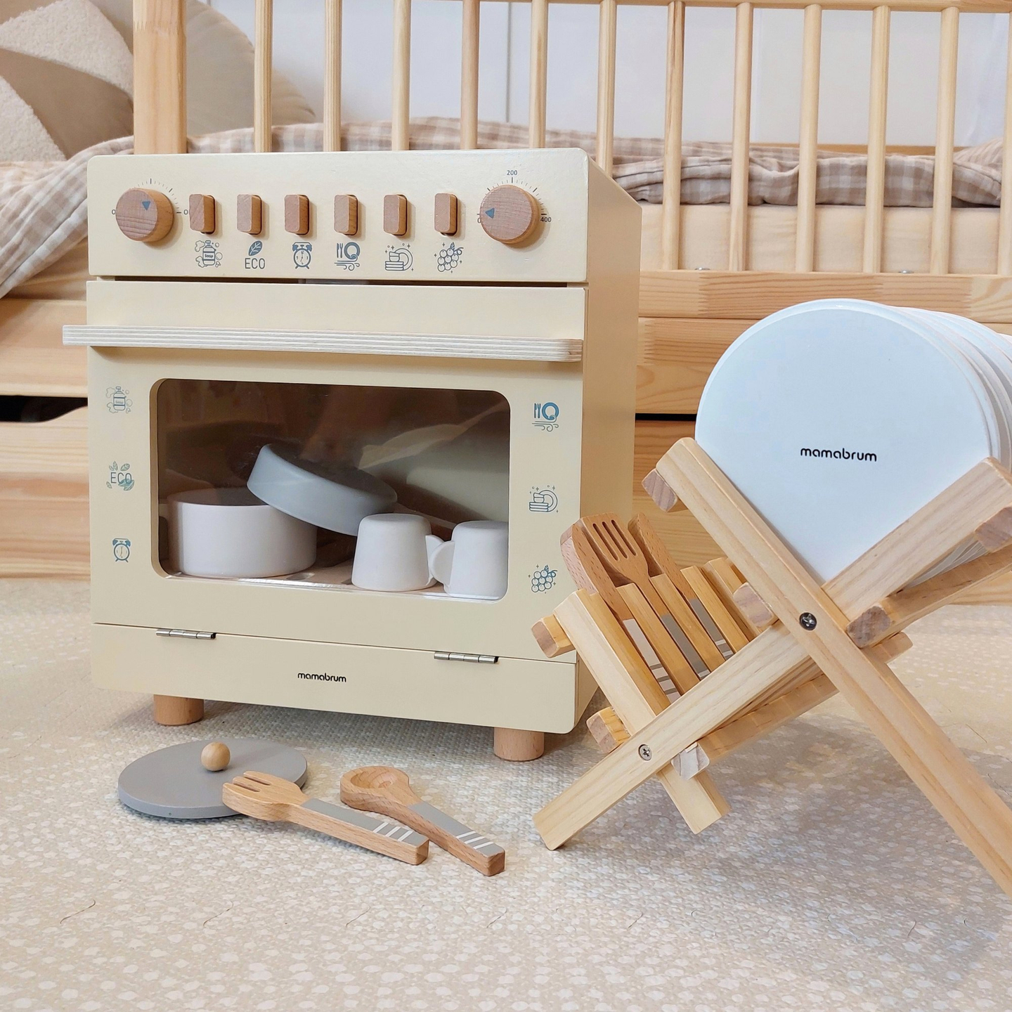 Træopvaskemaskine med tilbehør