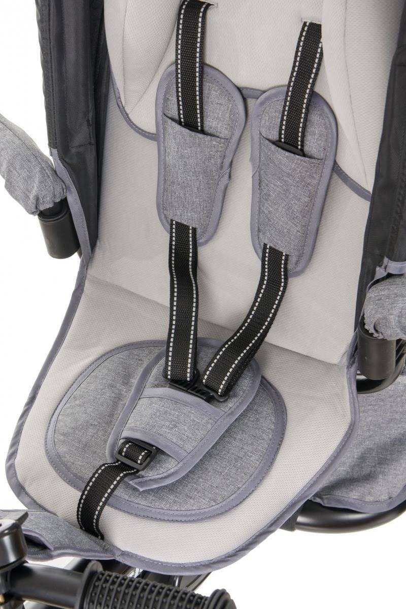 Tobi Velar trehjulet cykel + regnfolie - grå