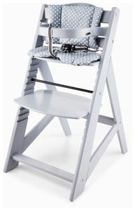 Træfodringsstol Moby-System WOODY - grå farve