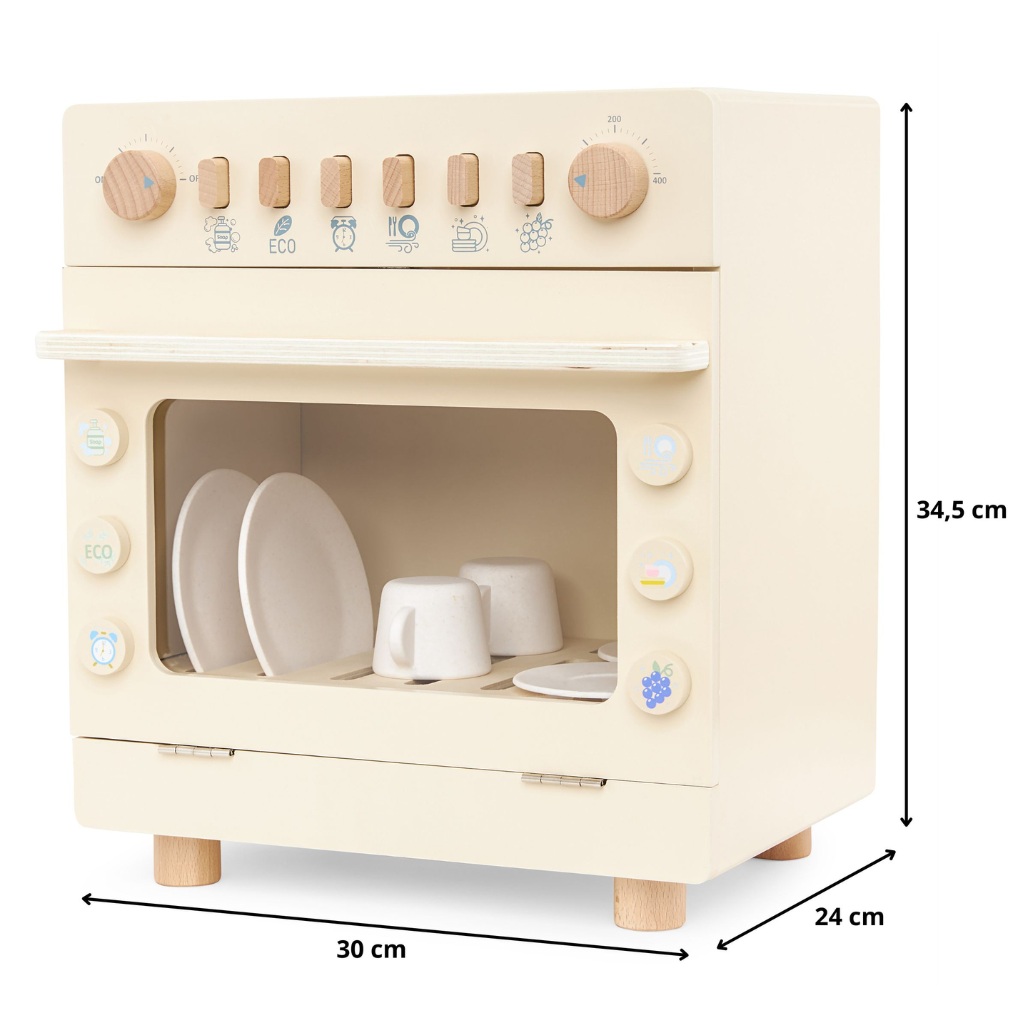 Træopvaskemaskine med tilbehør