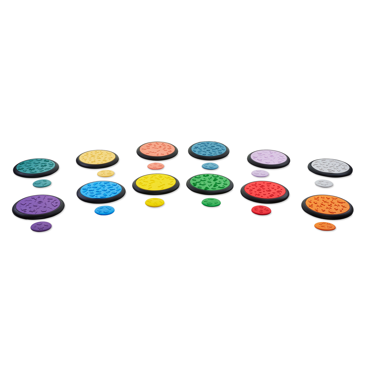 Farverige sanseskiver til børn - 24 stk