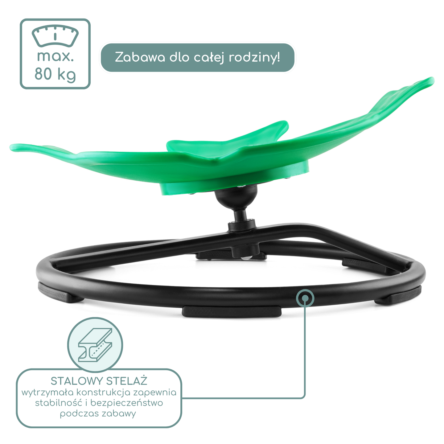 Mini børnekarrusel Fisk - farve grøn