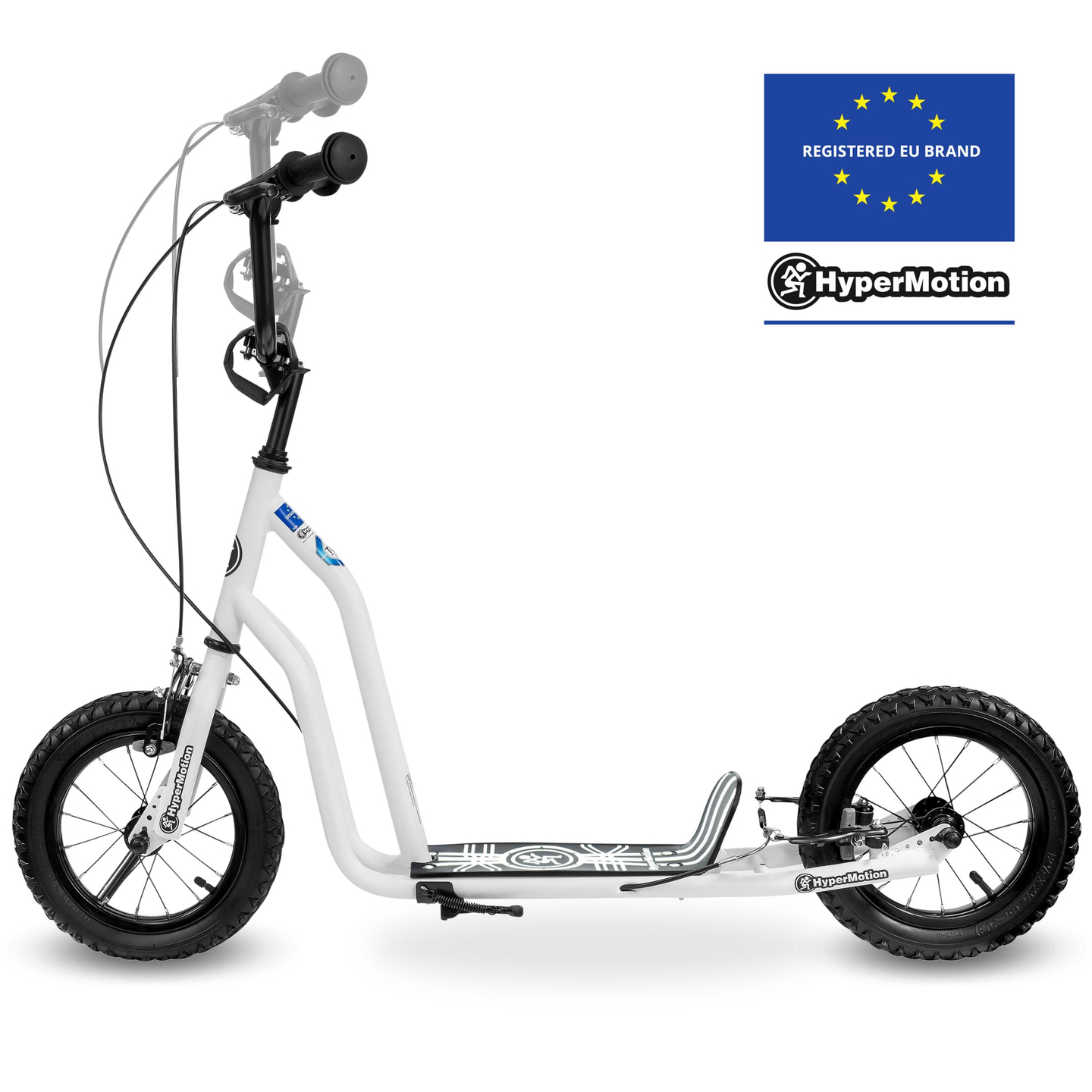 HyperMotion VIVA 12 scooter (30 cm pumpede hjul) - Hvid