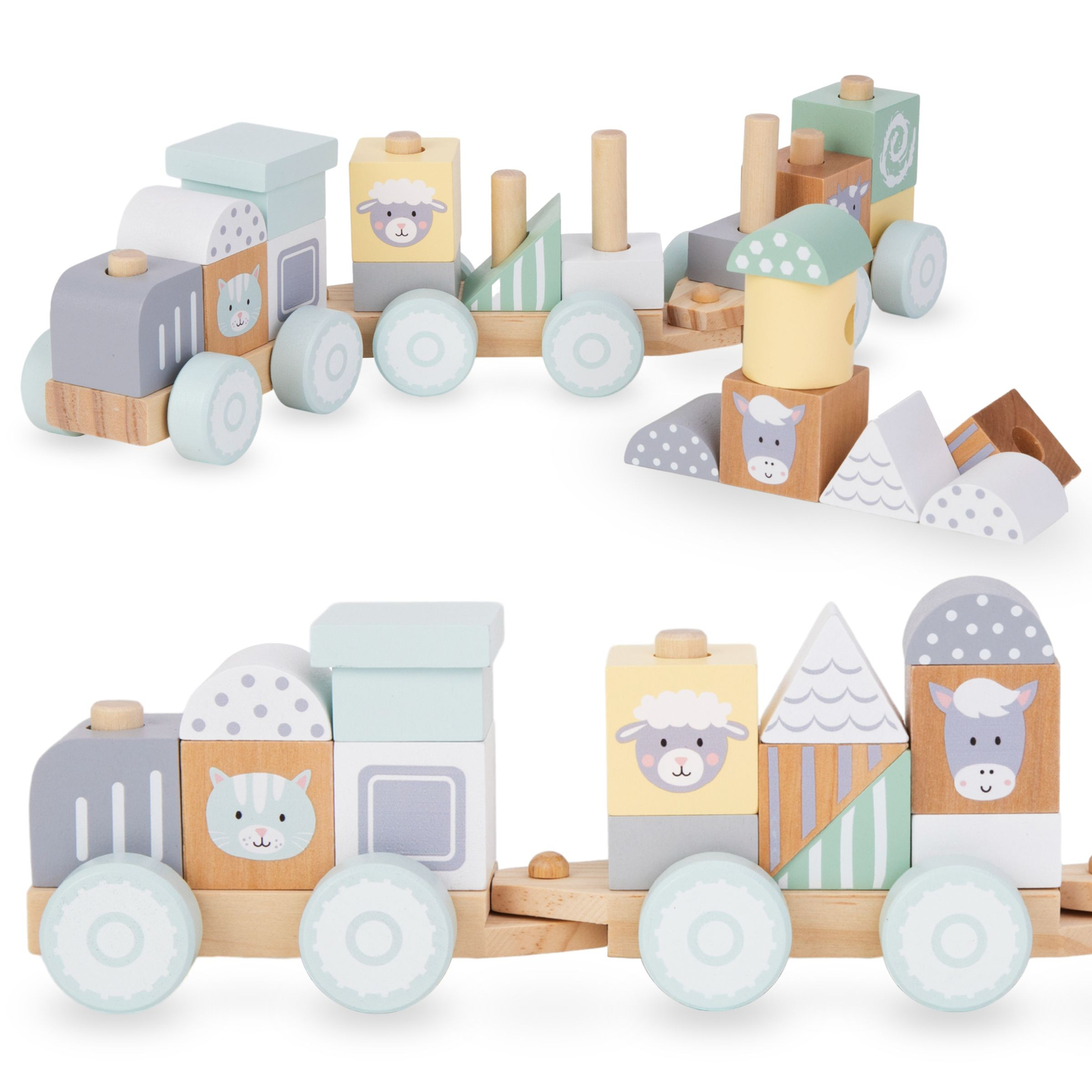 Trætog med klodser til en dreng - Farm