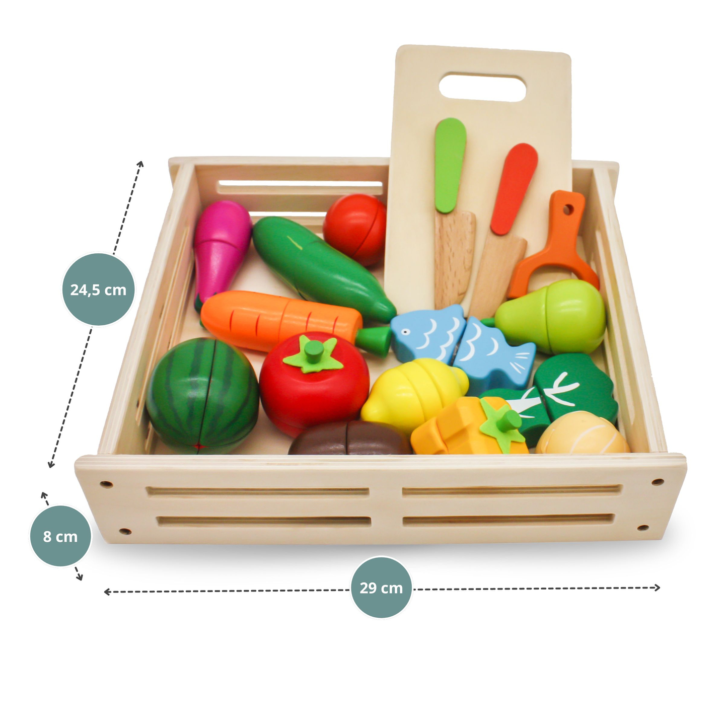 Træfrugter og grøntsager til udskæring