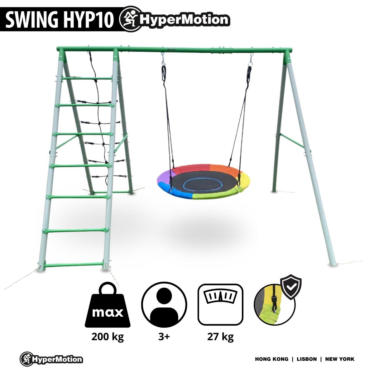 XL havelegeplads til børn med en storkerede gynge, stige og klatrenet