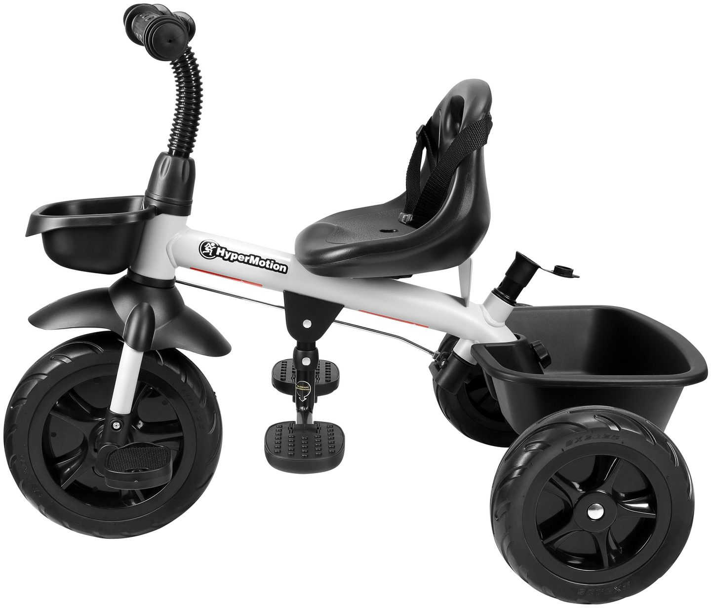 HyperMotion TOBI VECTOR trehjulet cykel - evigt oppustelige hjul + skubbebøjle. Farve: lysegrå.