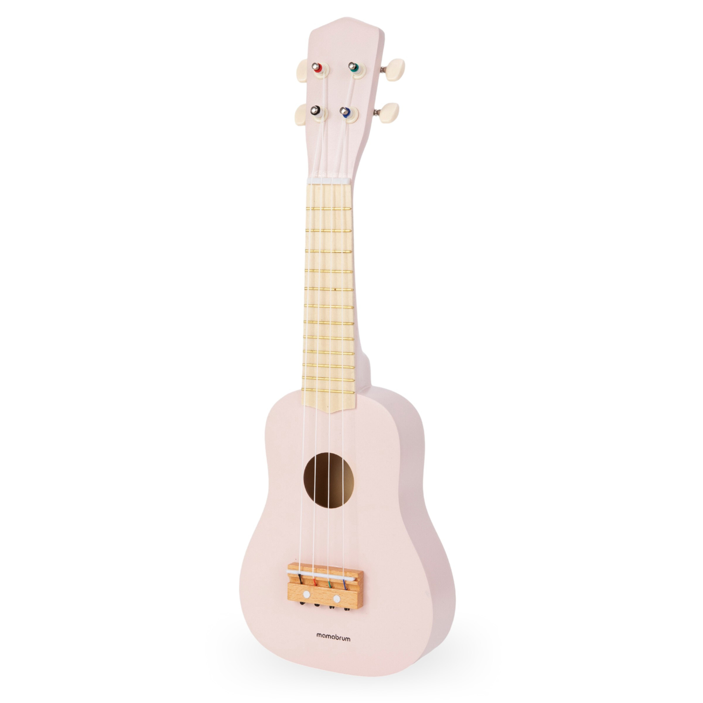 Træguitar til børn - ukulele - pink farve