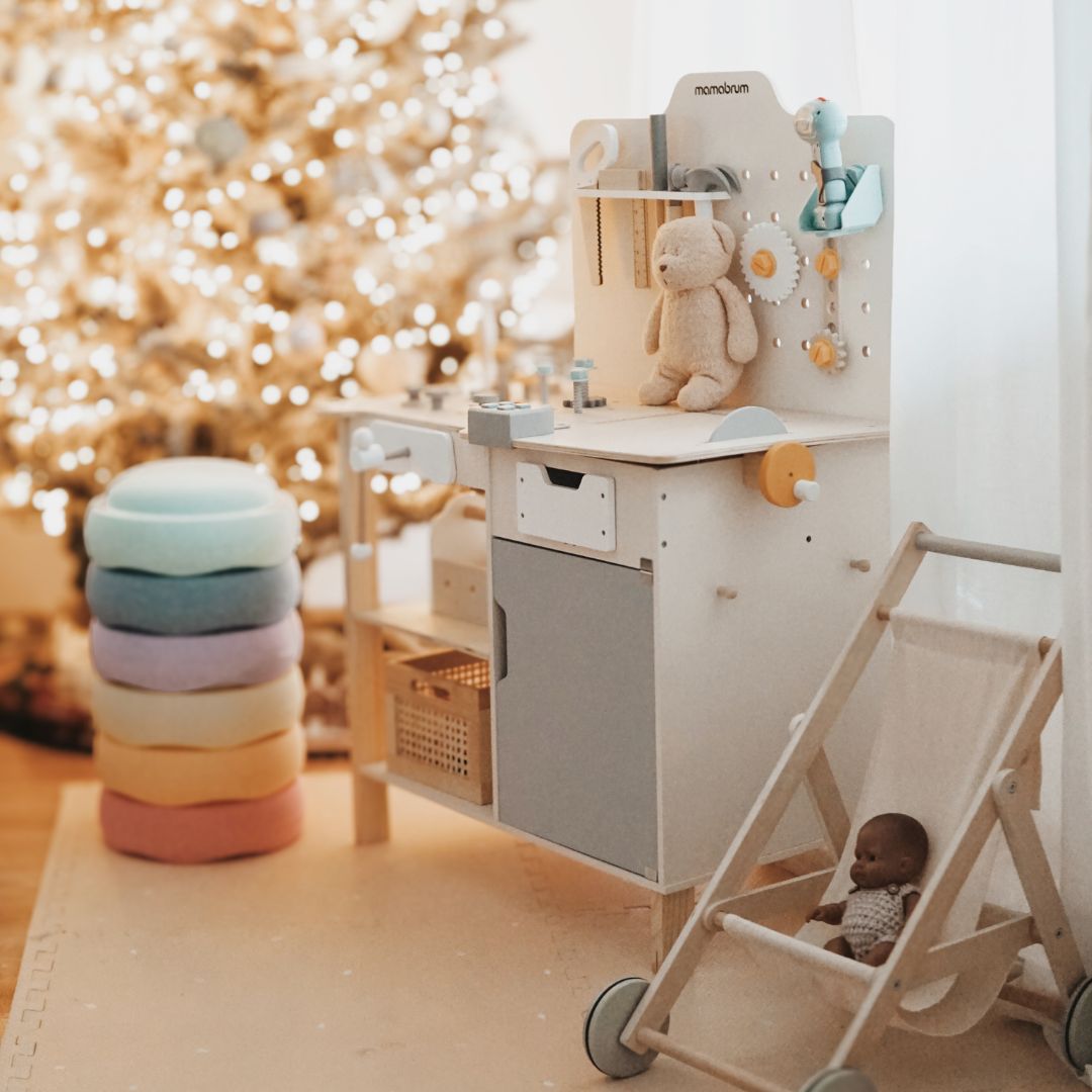 XXL Stort træværksted med værktøj - gør-det-selv-sæt, 74 elementer