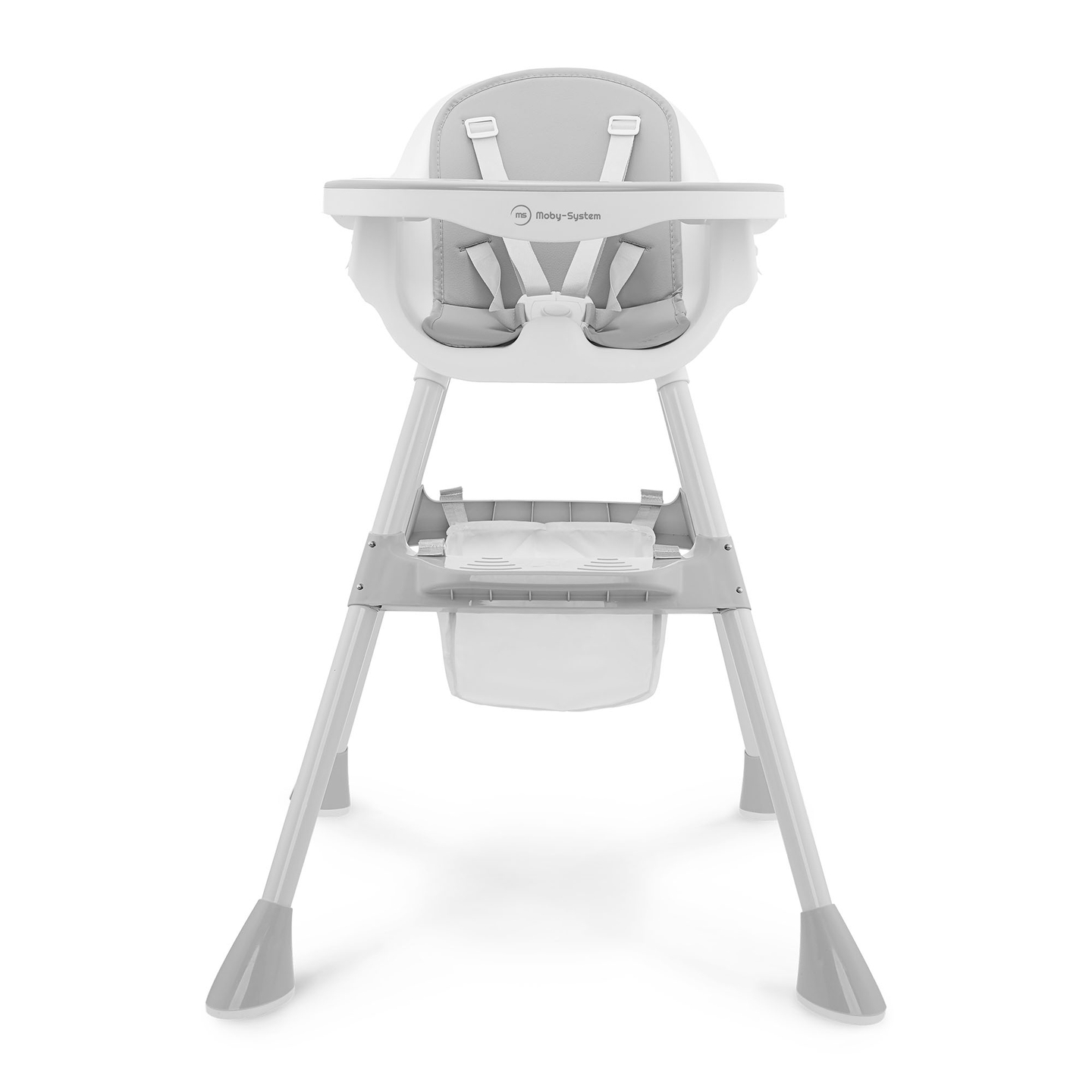 Moby-System Magnolia 2-i-1 justerbar højstol - grå