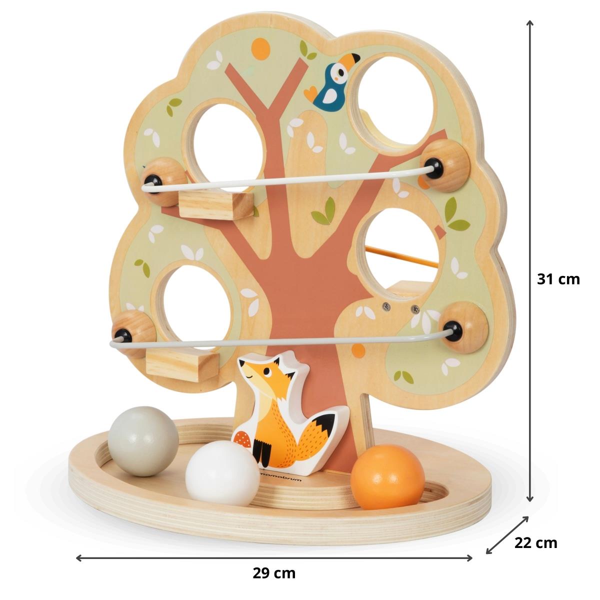 Rutsjebane med kugler i træ - Grønt træ