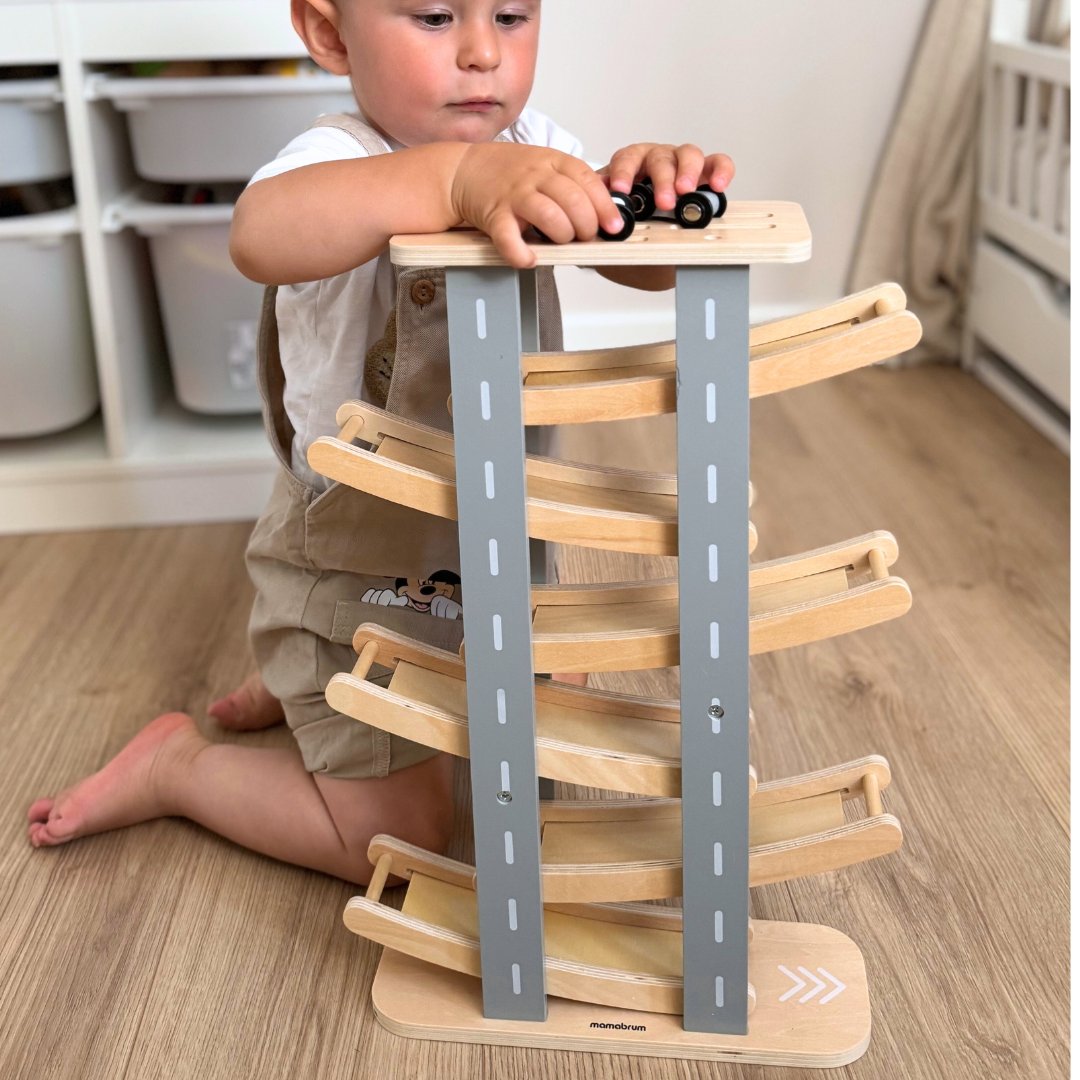 Træbane - rutsjebane til biler - 6 etager