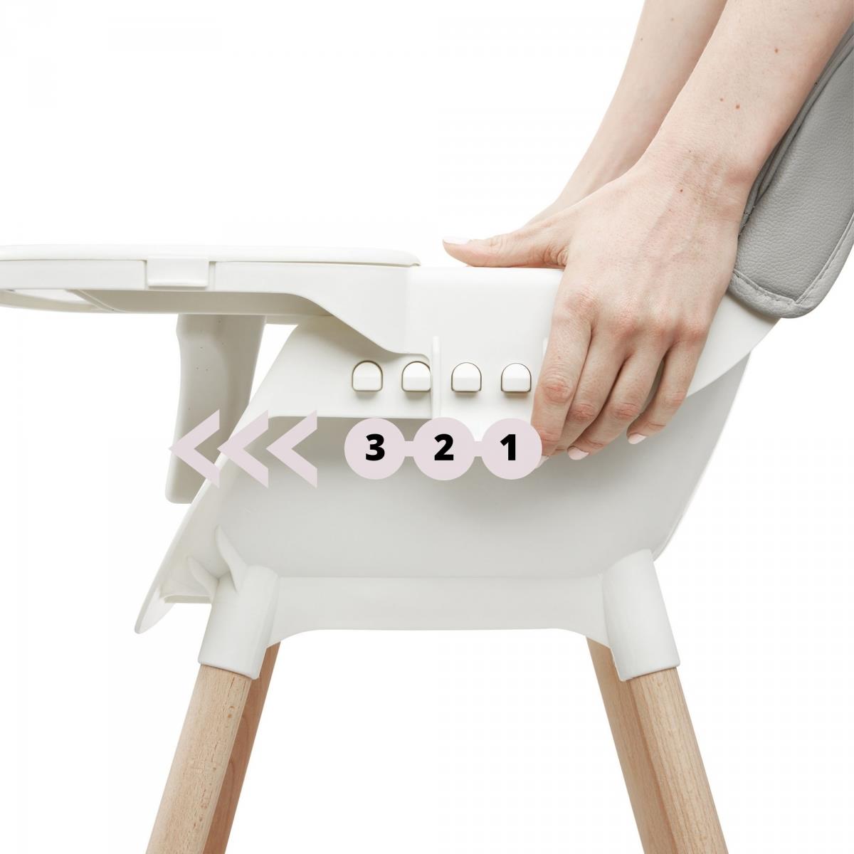 AMELIA ammestol 3i1 Moby-System, grå