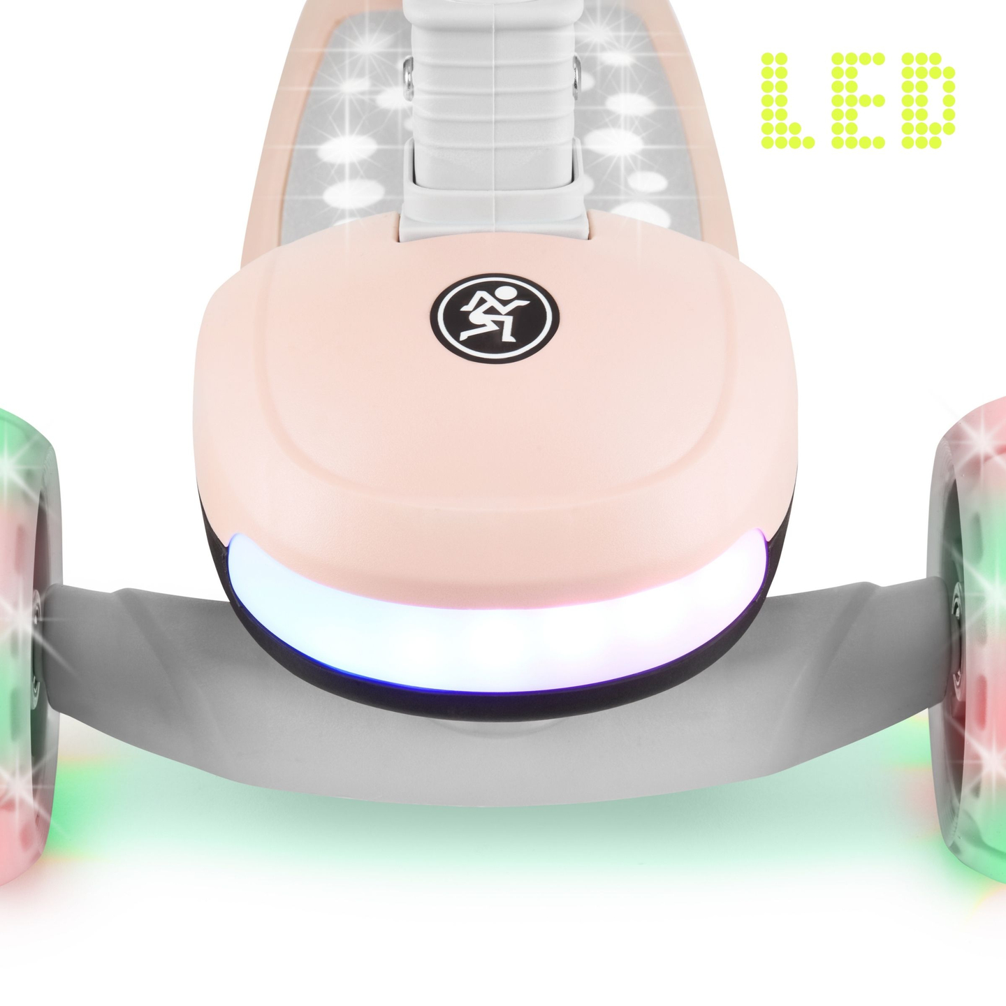 HyperMotion LUMI 3-i-1 balancescooter - oplyst platform og LED-hjul, farve pink