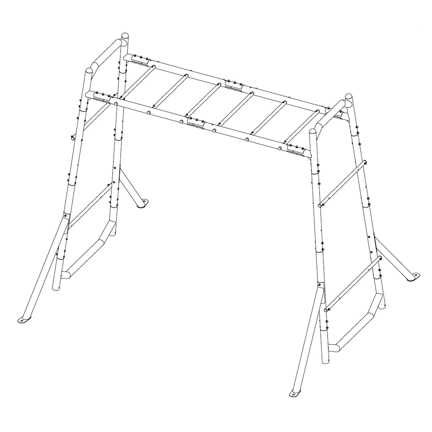 Gymnastikstige til haven, metal