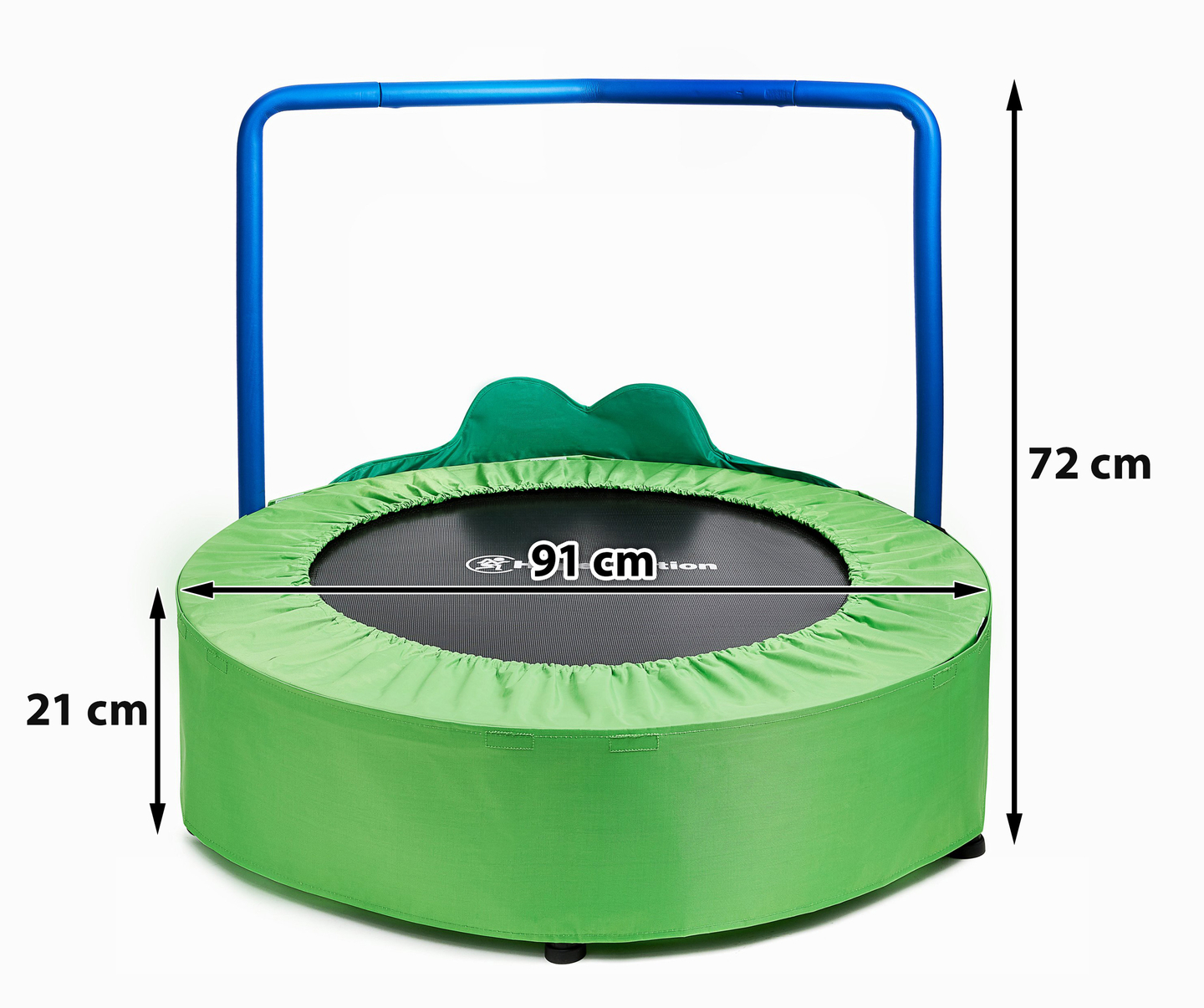 Frog - mini trampolin til børn - med håndtag - max 50 kg - 91 cm - til hjemmet og haven