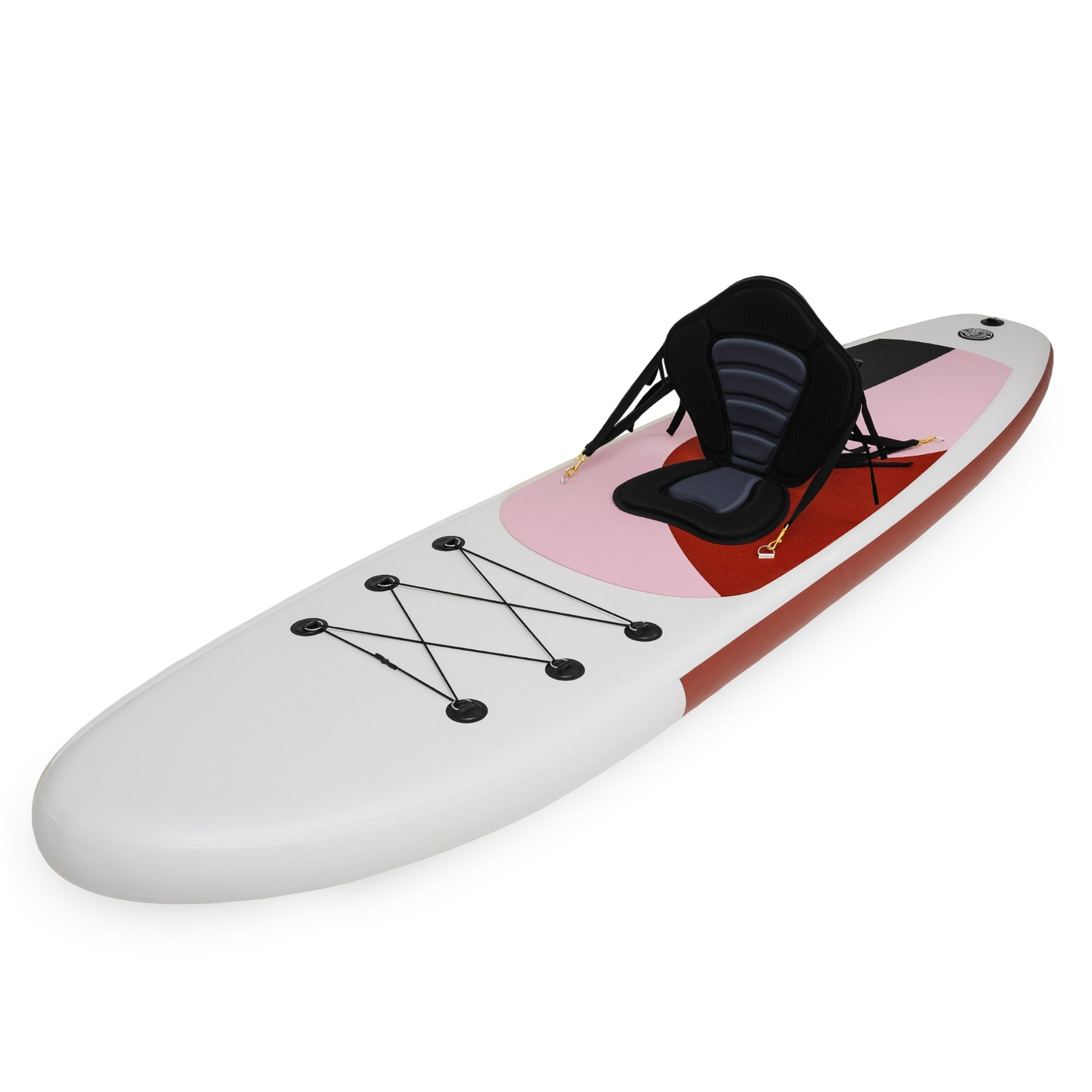 Oppustelig SUP Stand Up Paddle board 320cm med pagaj og sæde - HyperMotion WAVE BOOST PINK 320
