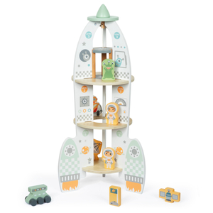 Stor trærumraket med elevator og tilbehør - XXL