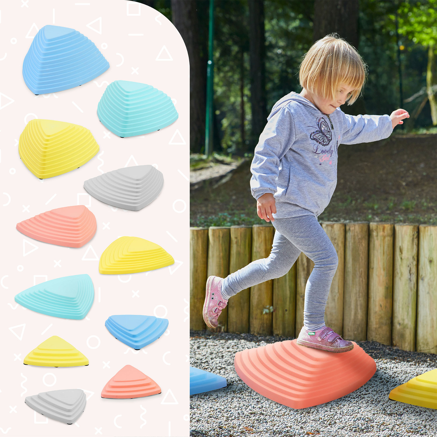 Farvede balanceringssten - 11 stk