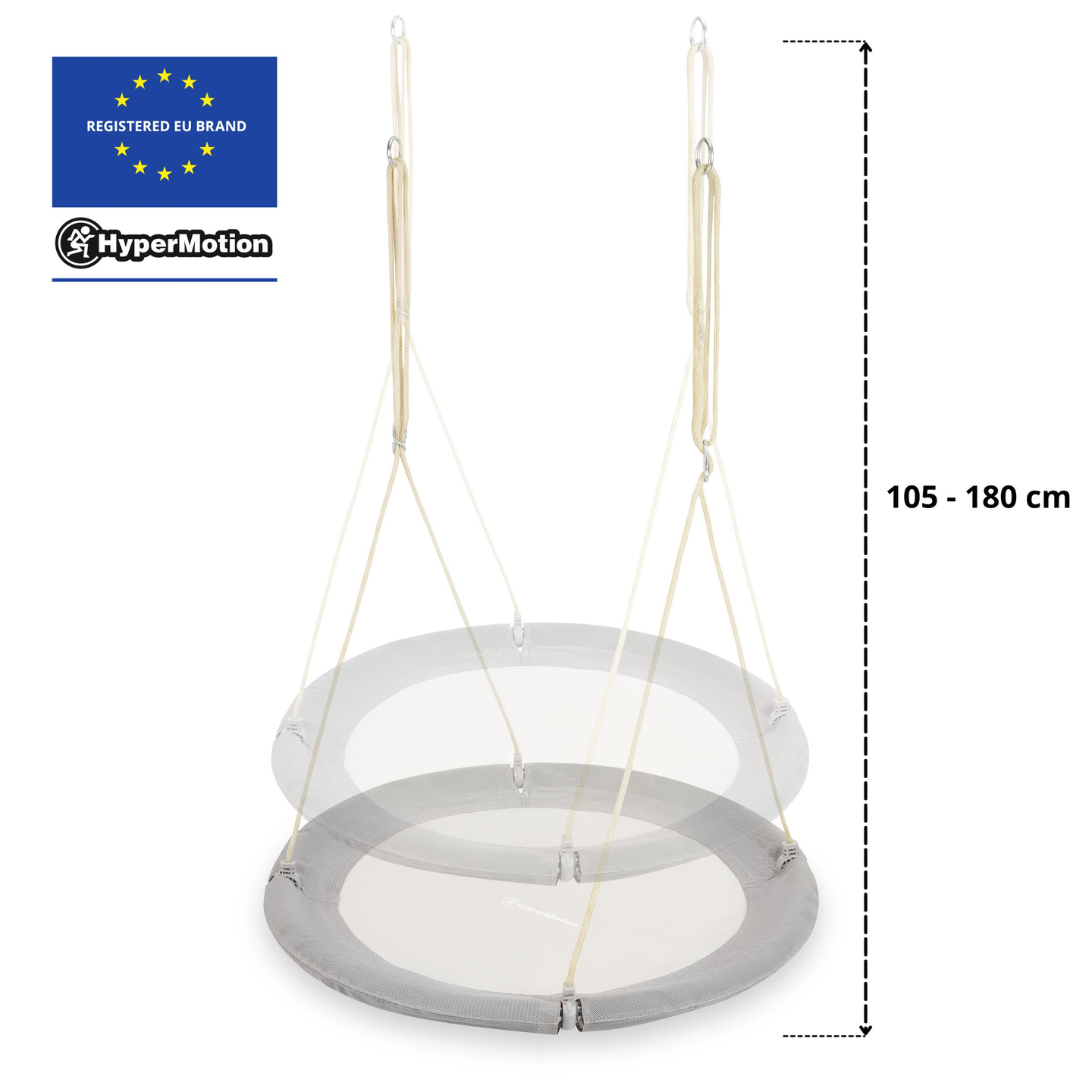 HyperMotion storkerede-gynge - 100 cm i diameter, grå farve