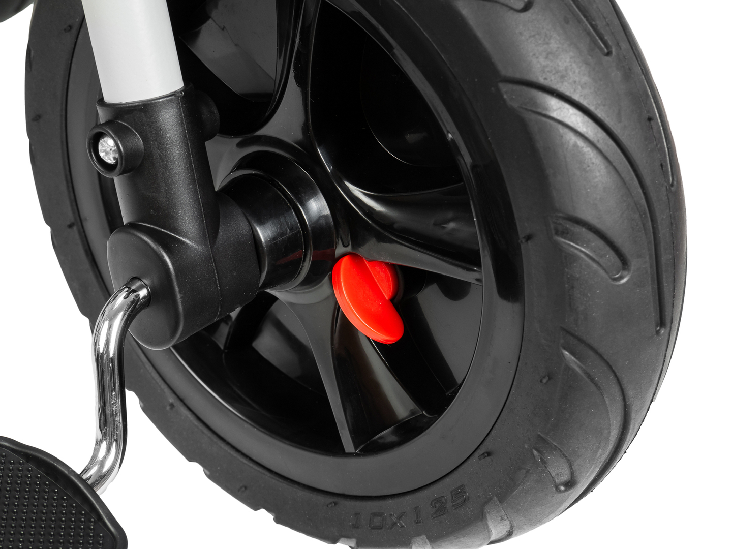 HyperMotion TOBI VECTOR trehjulet cykel - evigt oppustelige hjul + skubbebøjle. Farve: lysegrå.