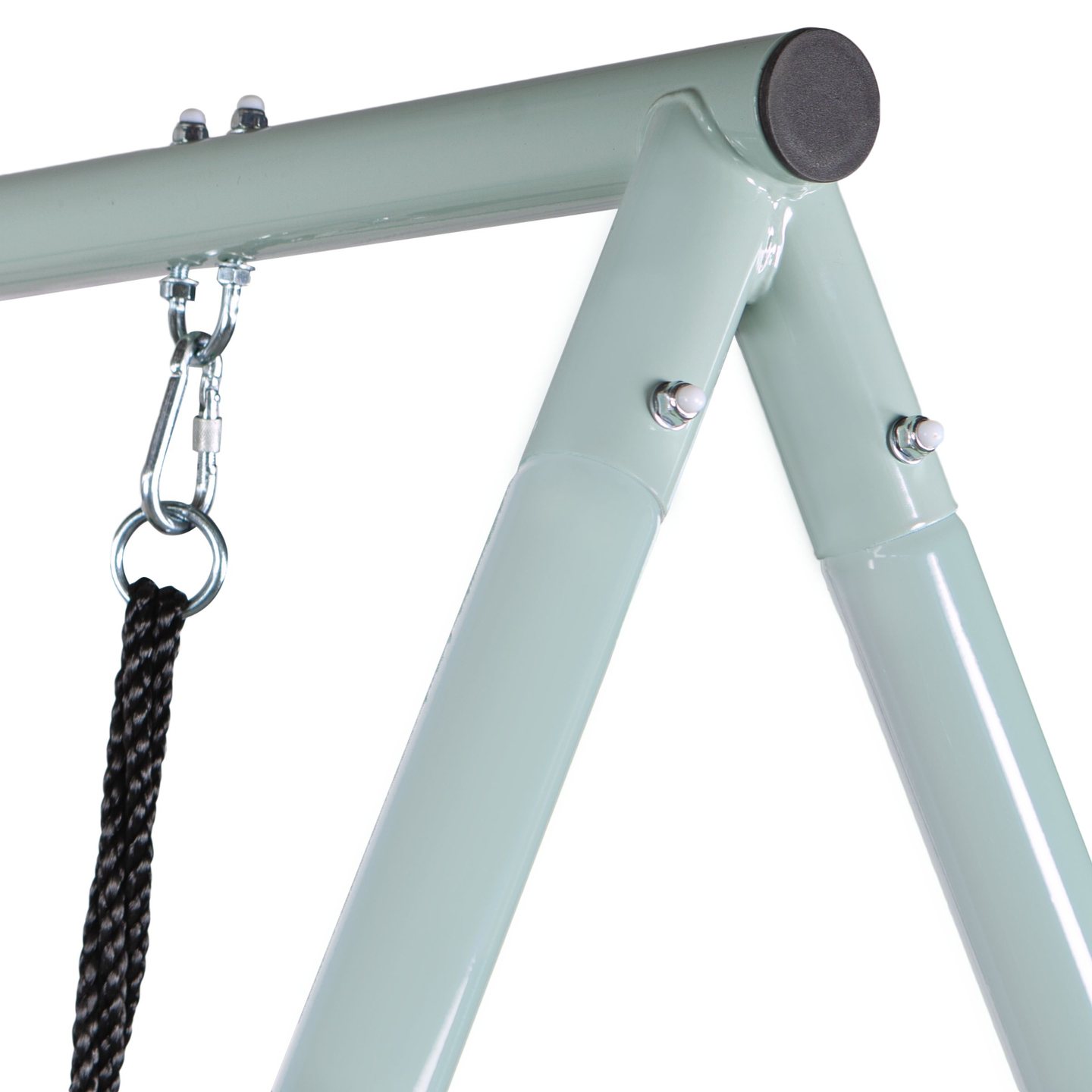 Havegynge af typen storkerede med stel og reb