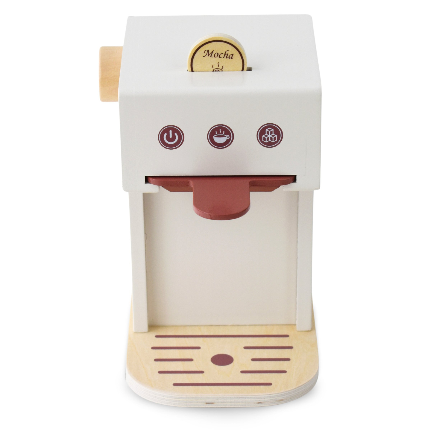 Kapselkaffemaskine i træ - kaffebar med tilbehør