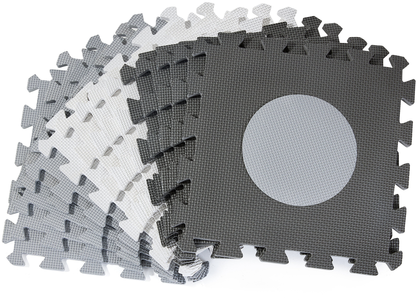 Skummåtte XL 150 x 150 x 1 cm med kant - EVA-skum - grå