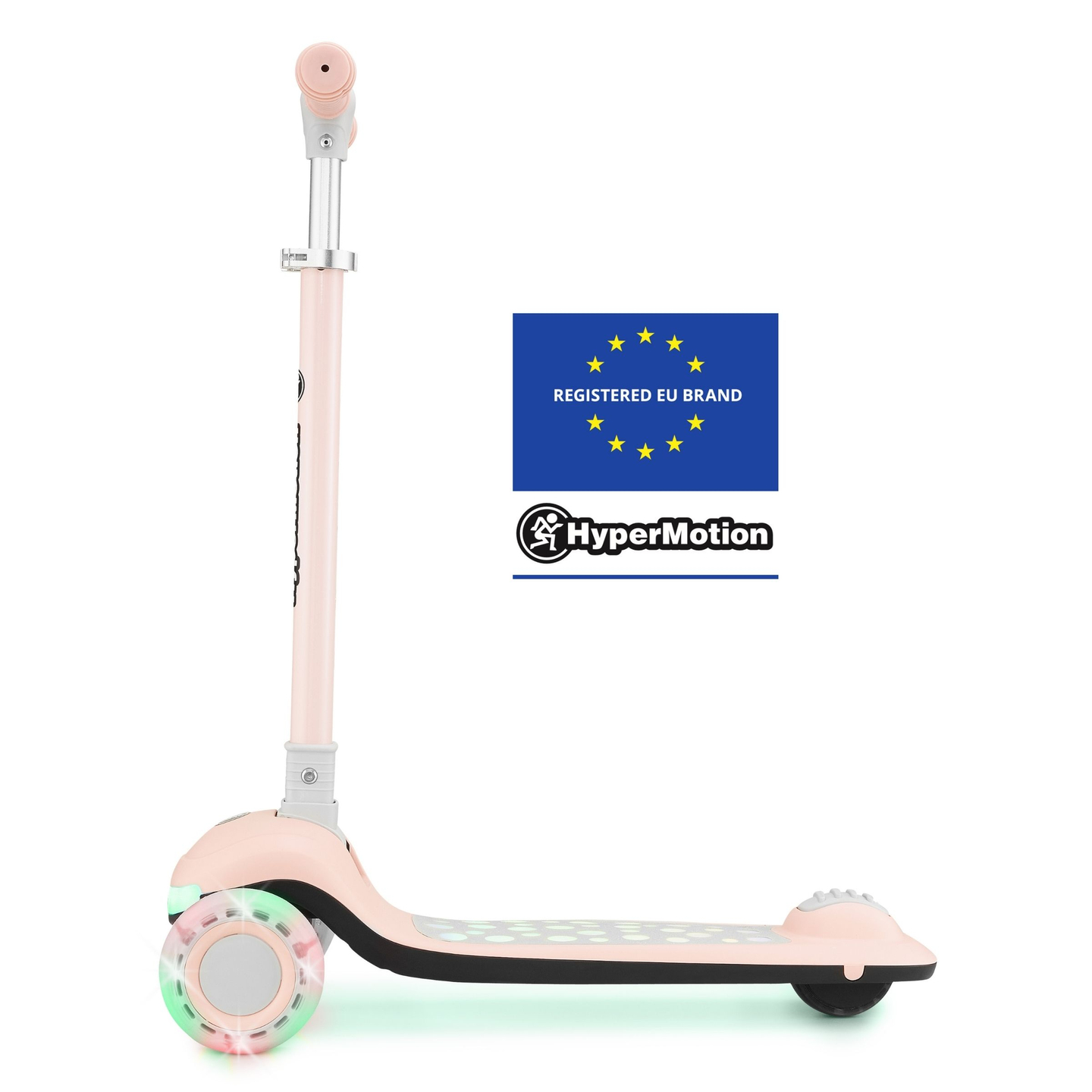 HyperMotion LUMI 3-i-1 balancescooter - oplyst platform og LED-hjul, farve pink