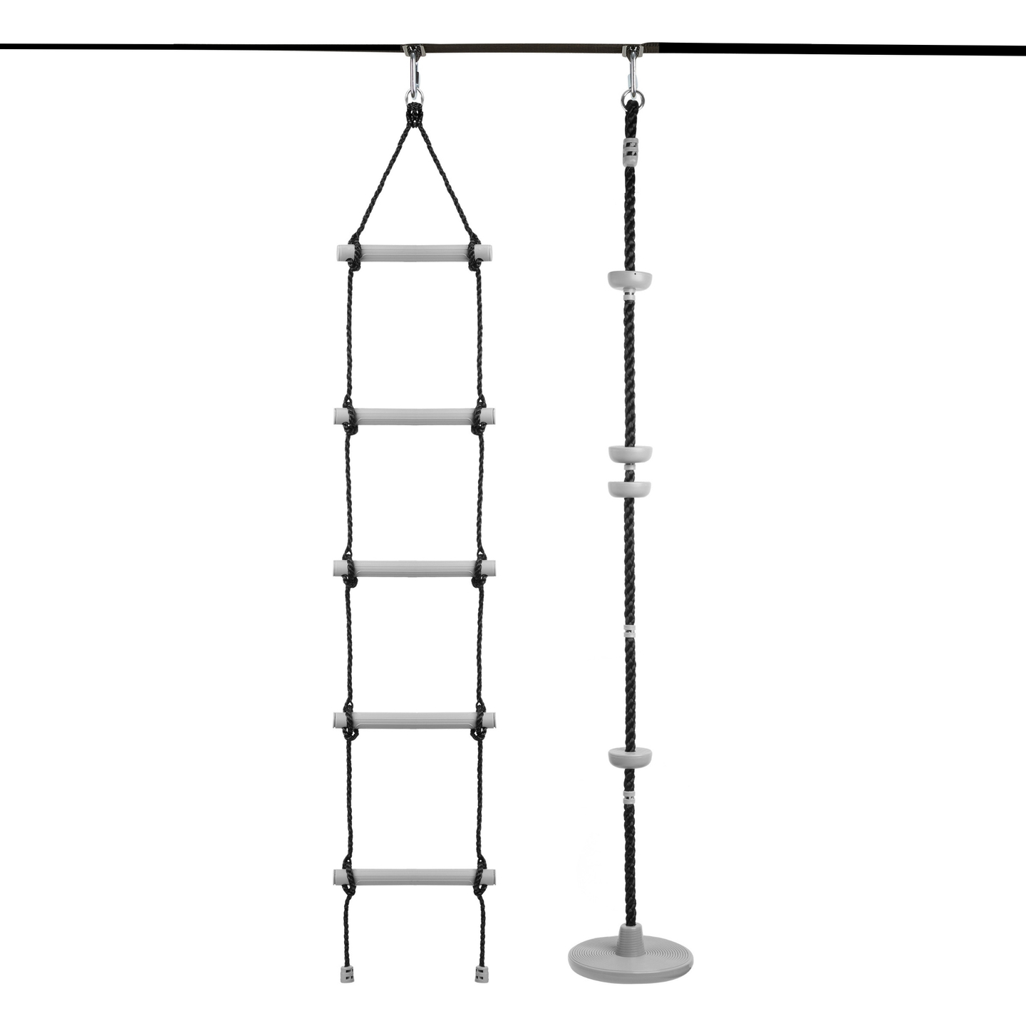 Ninja-forhindringsbane til børn - HyperMotion slackline-sæt - 10 forhindringer