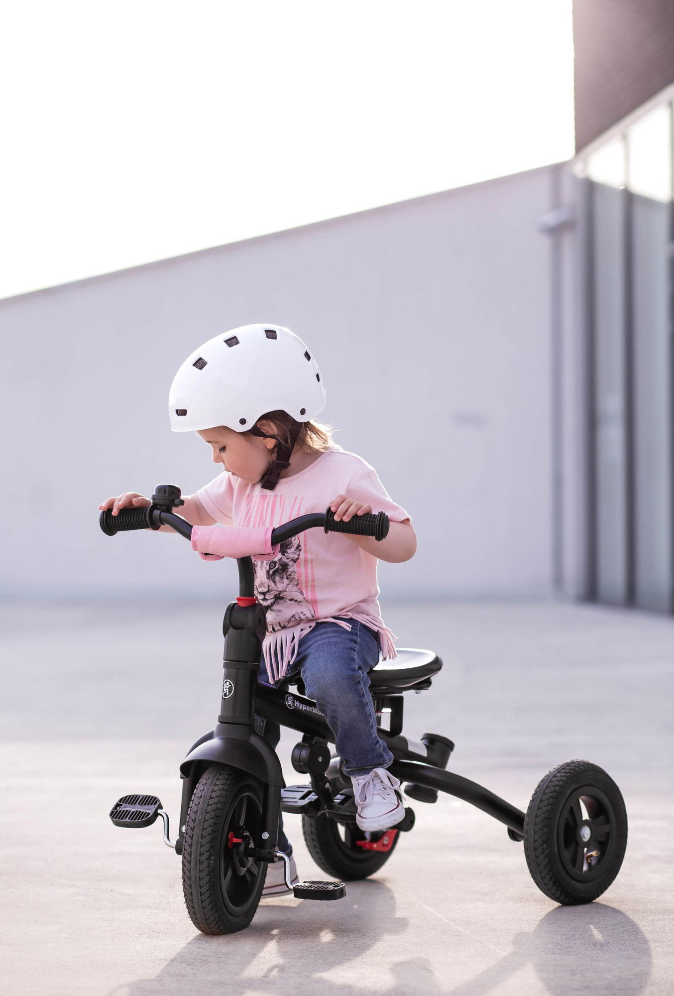 Tobi Velar trehjulet cykel + regnfolie - pink