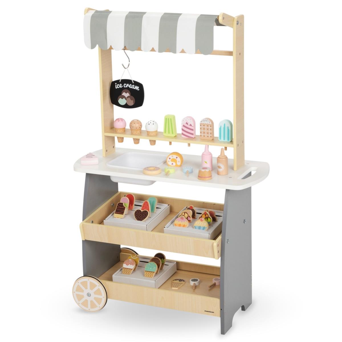 Isbar i træ på hjul - isvogn