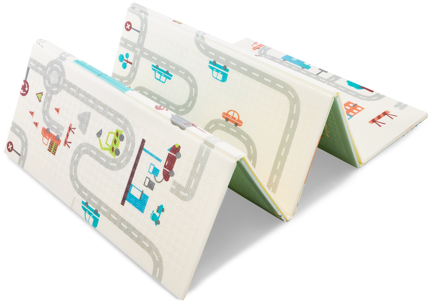 Dobbeltsidet skummåtte XXL - sammenfoldelig 1 CM (bjerg og vej)