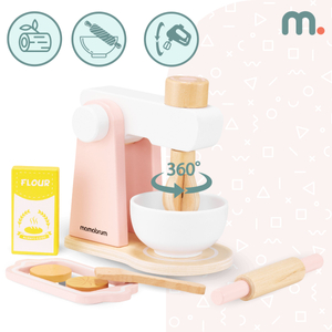 Dejmaskine i træ med tilbehør, til børn